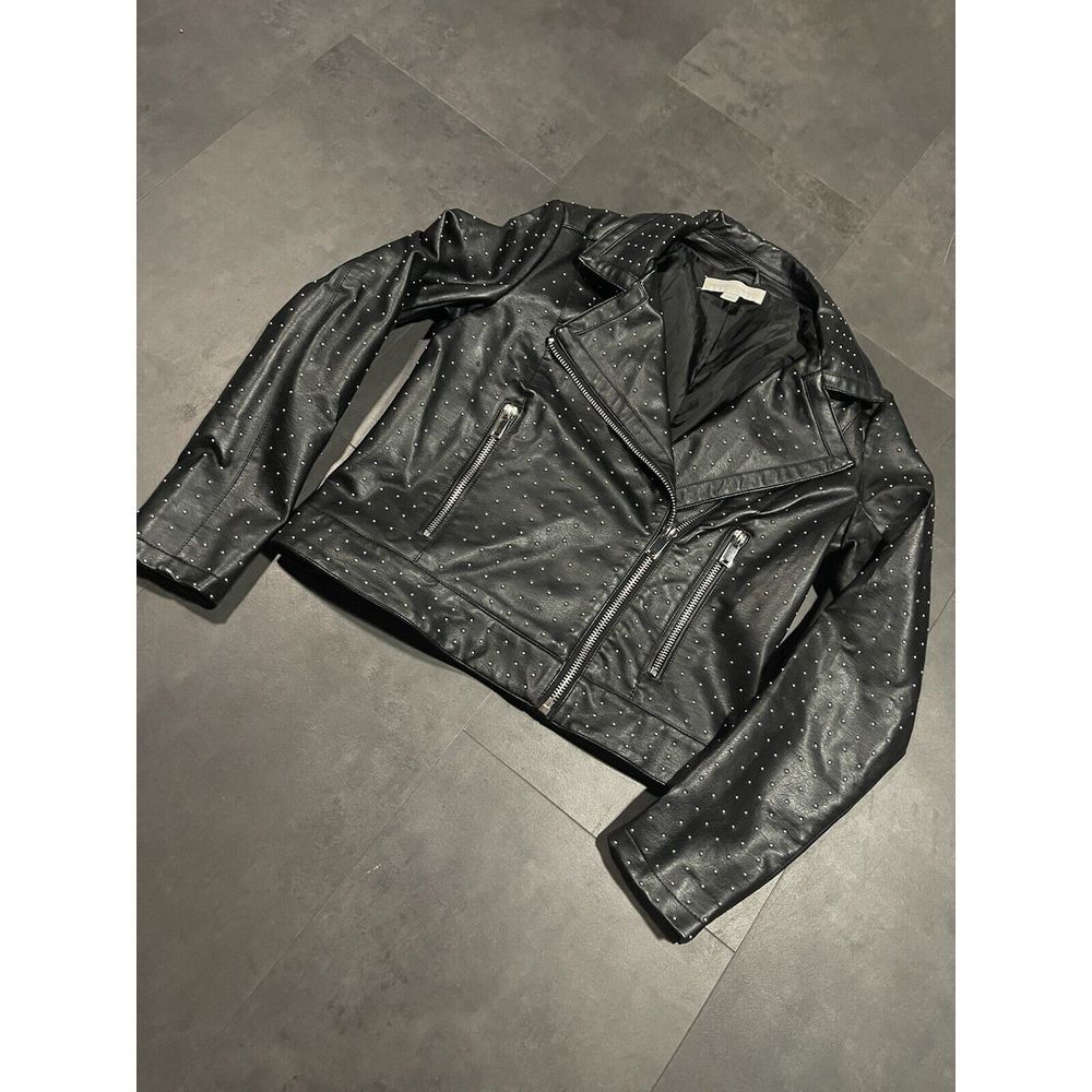 Women's New York & Company Black Faux Leather Jacket Size Small 200